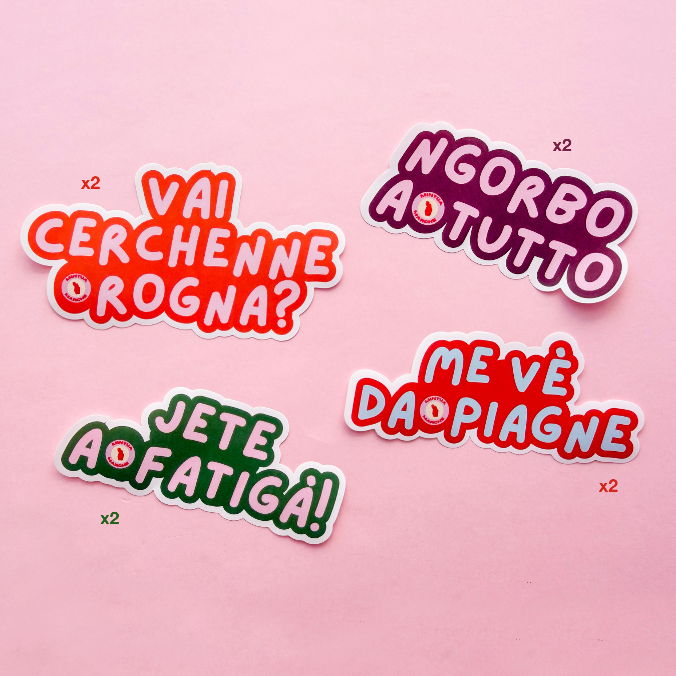 Adesivi "Marche zozze" - 8 adesivi