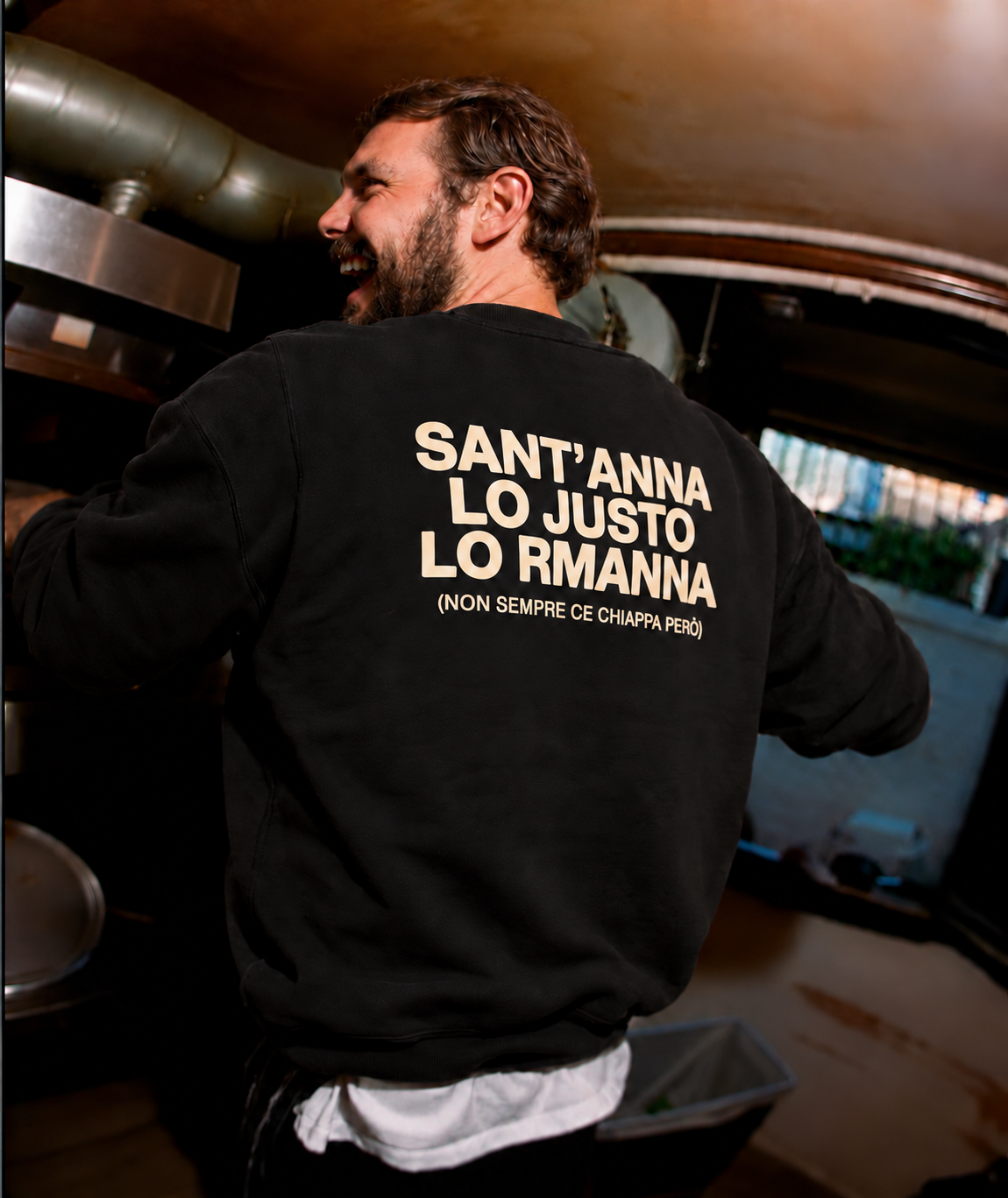 Felpa unisex “Sant'anna lo justo lo rmanna (non sempre chiappa però)"