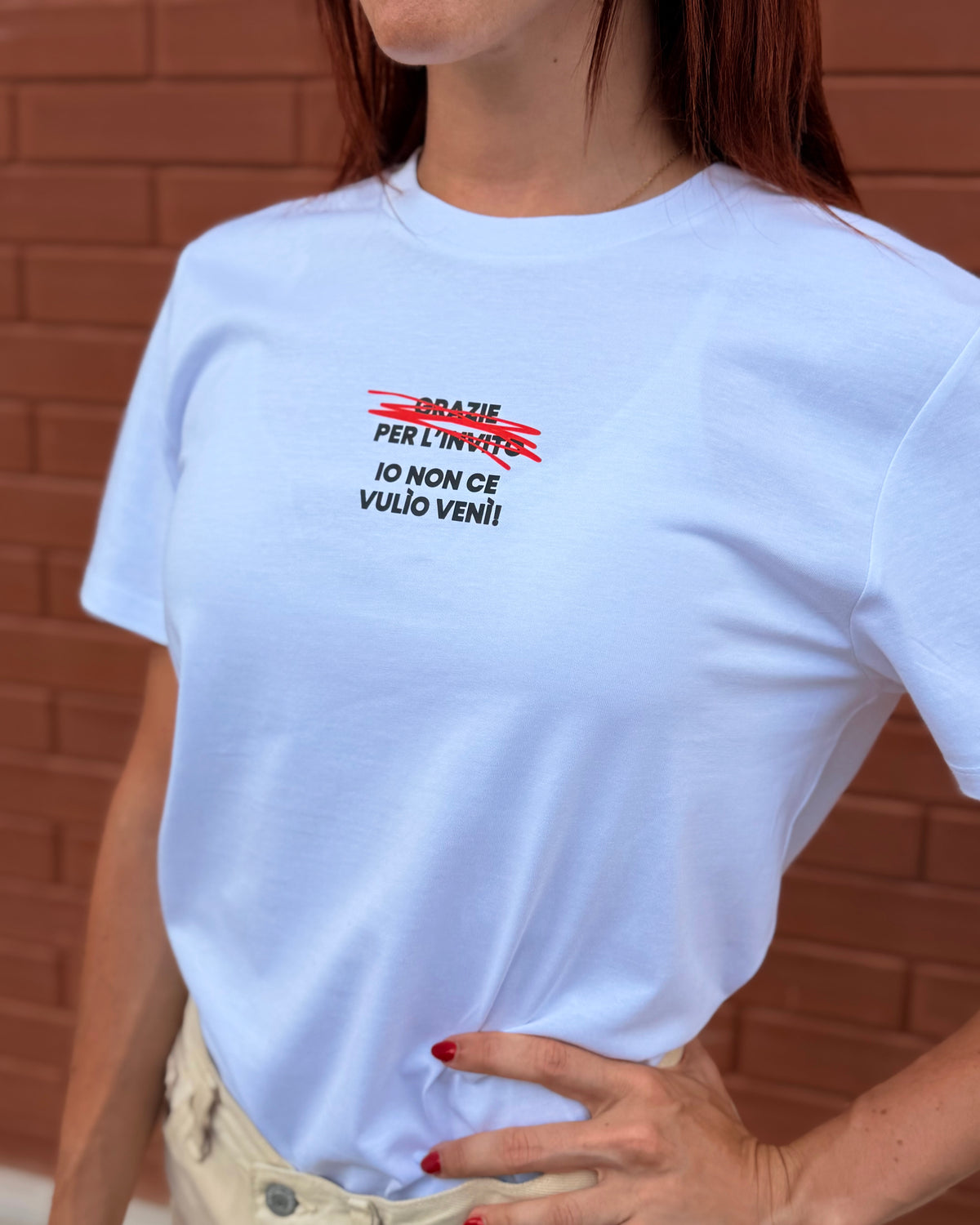 T-shirt unisex "Io non ce vulìo venì" (premium)